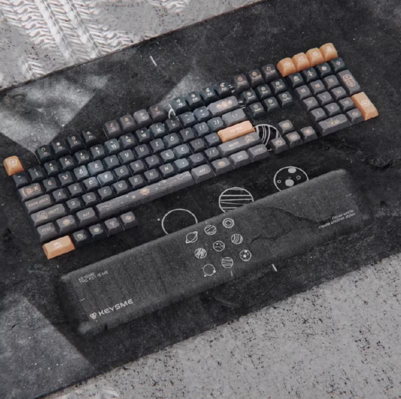 符石系列 PBT 5面熱升華鍵帽 113鍵 黑符石