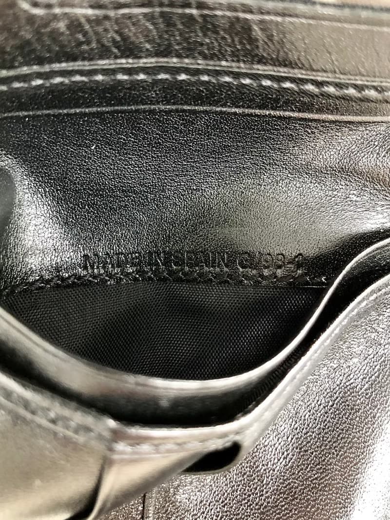 【 日本直送　名牌中古包 】CELINE セリーヌ マカダム 財布 ブラック PVC レザー ラウンドファスナー vintage ヴィンテージ p26tze