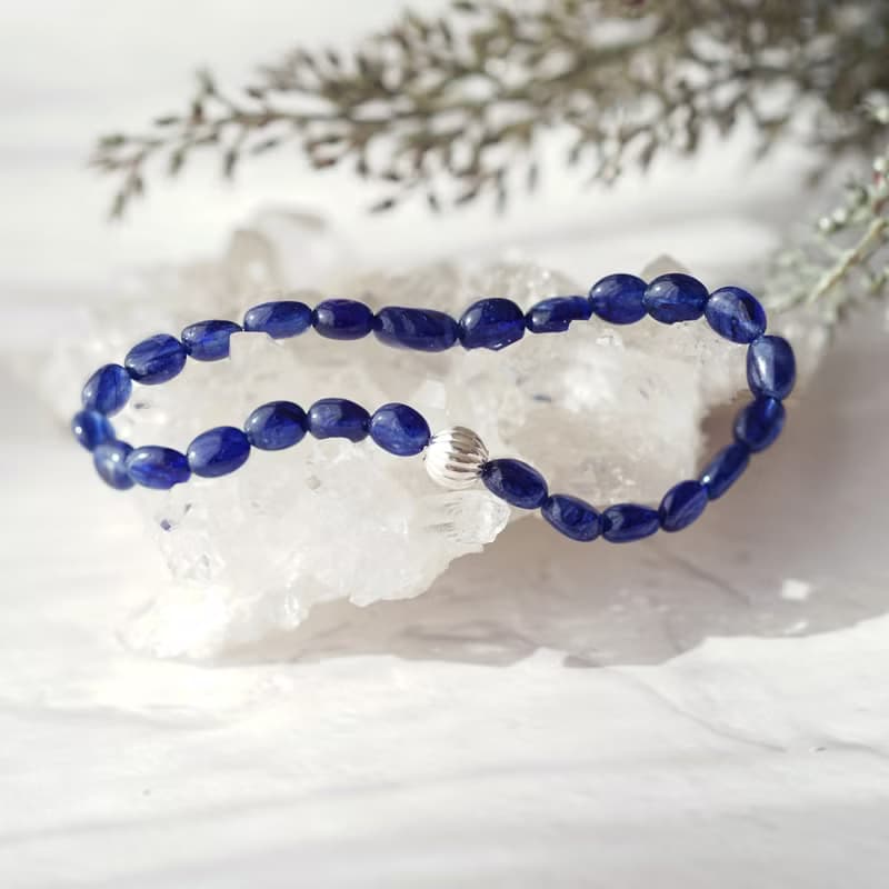 サファイアのジェンダフリーブレスレット　紺碧