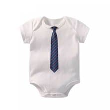 一秒變紳士-隊長紳士領帶-短袖包屁衣