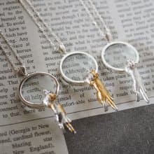 おしゃべり猫ミニルーペペンダント