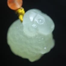 【小羊】-肖恩 和田玉生肖小綿羊吊墜  男女款玉石玉珮掛件玉墜