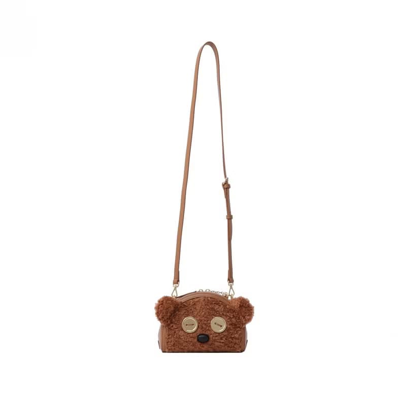 【滿額贈】Minions Tim 毛毛皮革斜揹袋 側背包 免運 送禮 收納