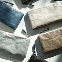 【2TONE long wallet】5つの収納 超軽量撥水 ポリエチレン ロングウォレット
