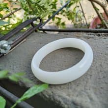 Miss feng天然石-白玉和田手鐲