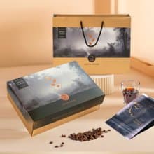 咖啡森林禮盒-精品咖啡豆半磅2包入-半磅(230g/包)附提袋&卡片