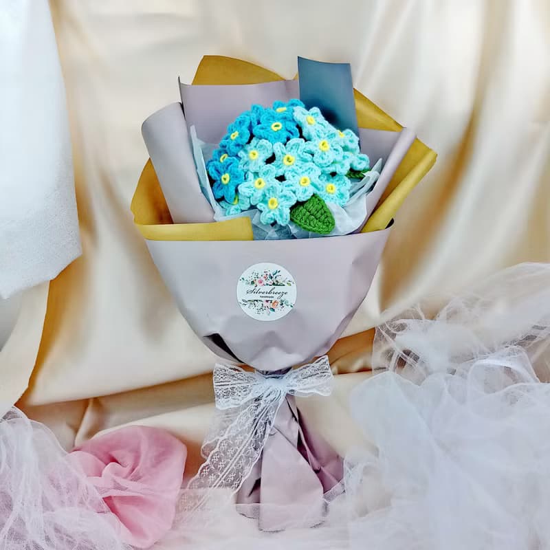 Forget-me-not 勿忘我 手鉤花 生日禮物 花束 畢業 情人節