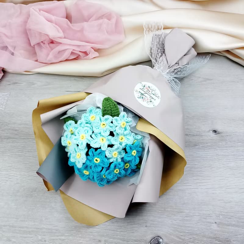 Forget-me-not 勿忘我 手鉤花 生日禮物 花束 畢業 情人節