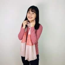 【換季特賣】淡粉花草100% Cashmere輕薄款圍巾 商品售出概不退貨