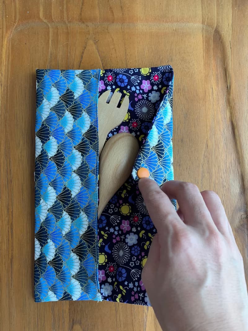 文青風環保筷袋 ~貝殼海 湛藍 日系 收納包  手作餐具袋.交換禮物