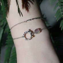 class a 雙層螢石 純銀手鍊 fluorite bracelet
