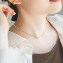Silver925  ステーションチェーンネックレス