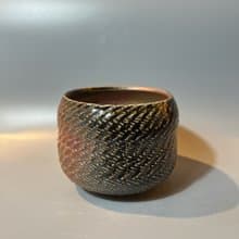 柴燒風紋大茶碗 / 水方 / 小平凡手作