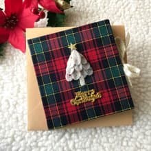 暖暖的聖誕樹 手工卡片 聖誕卡 Handmade Christmas card 紅綠格