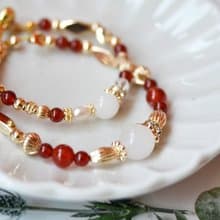 初生的喝采 - 黃銅半寶石母乳飾品手鍊 (親子款)