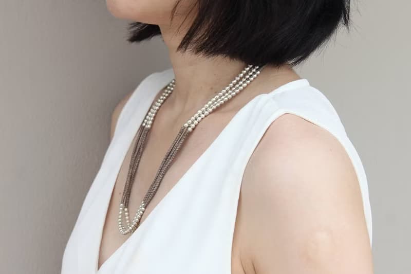 包裹串珠手鍊銀灰褐色編織手鍊項鍊多功能