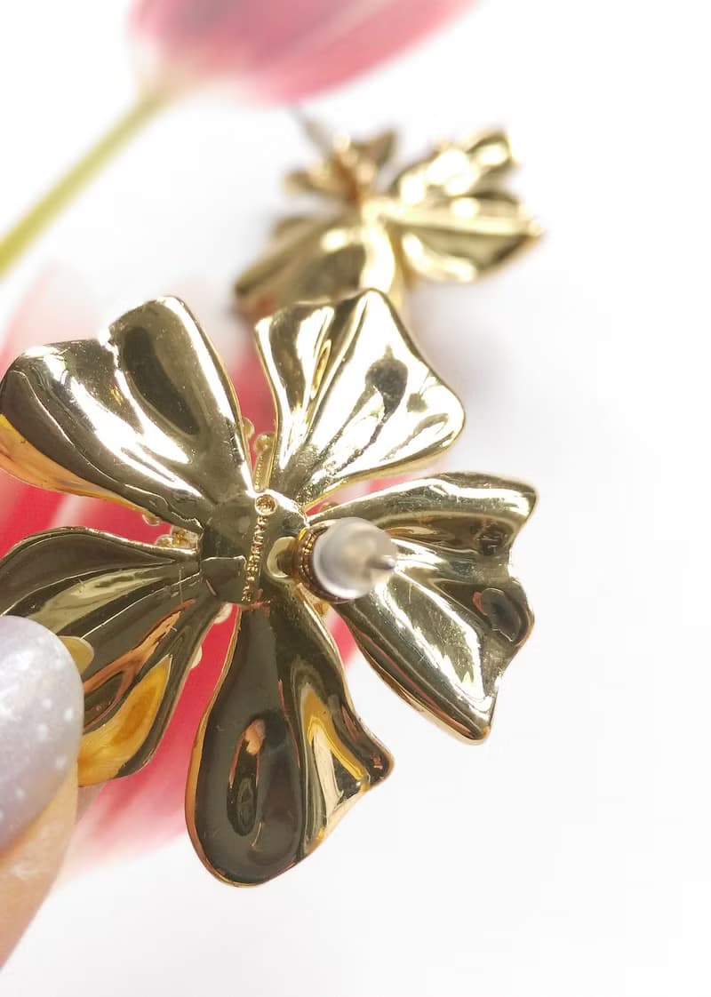 Vintage Jewelry 西洋古董飾品 BAUBLEBAR 立體花卉 針式耳環