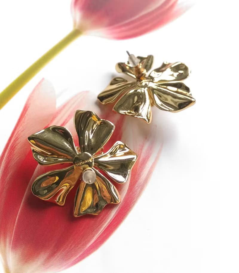 Vintage Jewelry 西洋古董飾品 BAUBLEBAR 立體花卉 針式耳環
