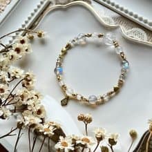 -眷戀月色-天然水晶手鏈/黃銅手鍊