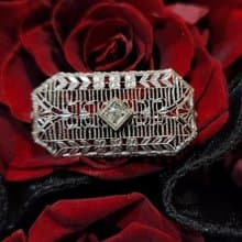 20世紀花絲細工藝術風格胸針【畢業禮物】聖誕禮盒