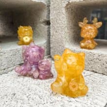 水晶擺飾【招財貓 黃水晶】招財 偏財運 增加行動力