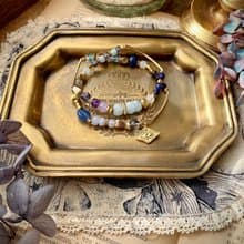 -瑪莉‧安妮•雷諾曼的占卜-天然水晶手鏈/黃銅手鍊