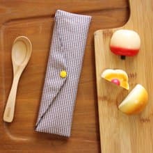 文青風環保筷袋 ~優質細格 耐看咖  日系 收納包 手作餐具袋.禮物