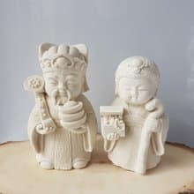 淨念吉祥小佛之地公公地婆婆 擴香石含 有附件可加選