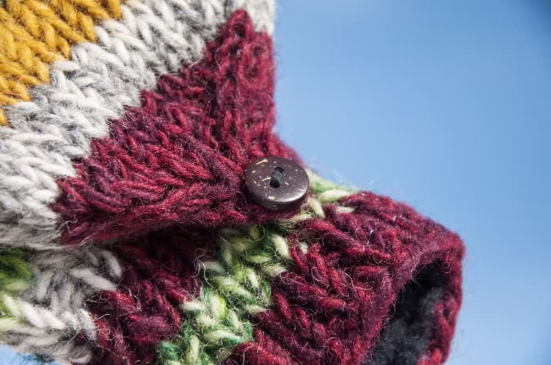 手織純羊毛針織手套/可拆卸手套/內刷毛手套/保暖手套-復古法國風