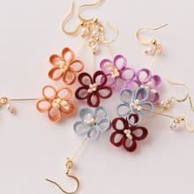 點點梅花纏花耳環