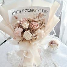 韓系永生乾燥花束－榛果可可