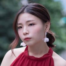 Danae 白粉薄紗輕柔珍珠耳環