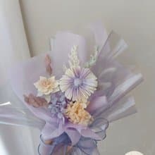 蘿莎花兒 漸層柔紫非洲菊索拉花 畢業小花束