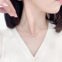 莫桑鑽 | 0.5克拉純粹女鑽項鍊  | 台中門市 | 可升級K金白金真鑽