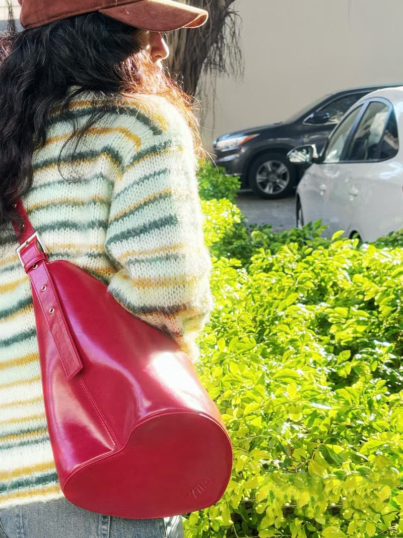 原創愛心怦怦包 水桶包 側背包單肩包 通勤上學大容量手袋 可愛