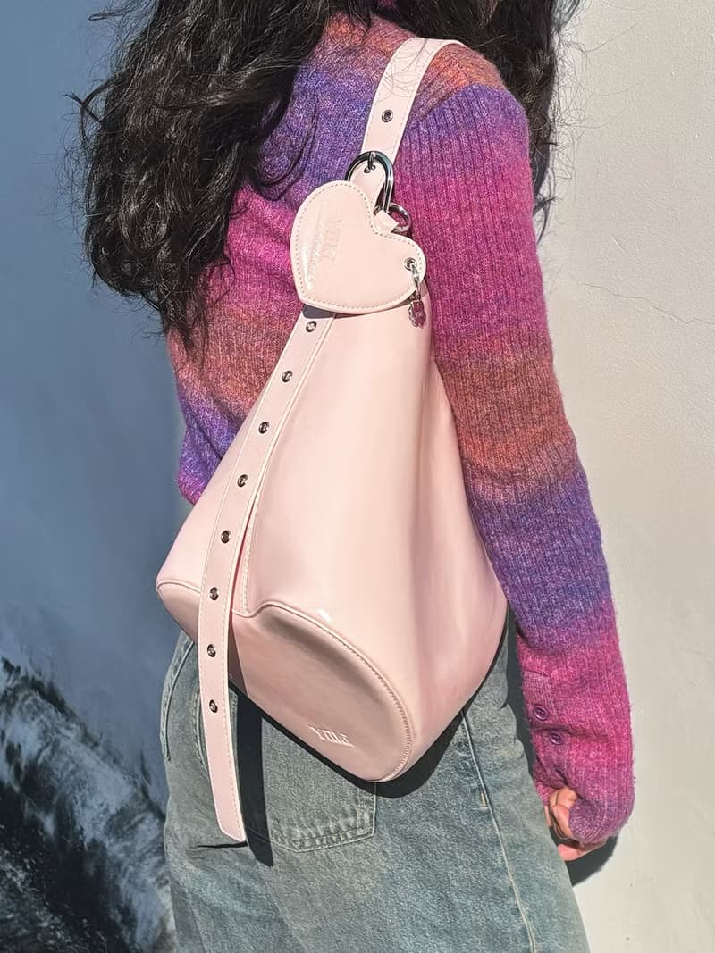 原創愛心怦怦包 水桶包 側背包單肩包 通勤上學大容量手袋 可愛