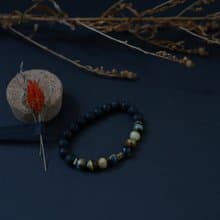 [全人手製作系列] - 天然半寶石 日本進口溶岩石手鍊／訂造禮物,聖誕禮物