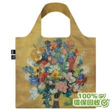 LOQI 環保材質購物袋-梵谷 花束金 (無扣帶、無暗袋)