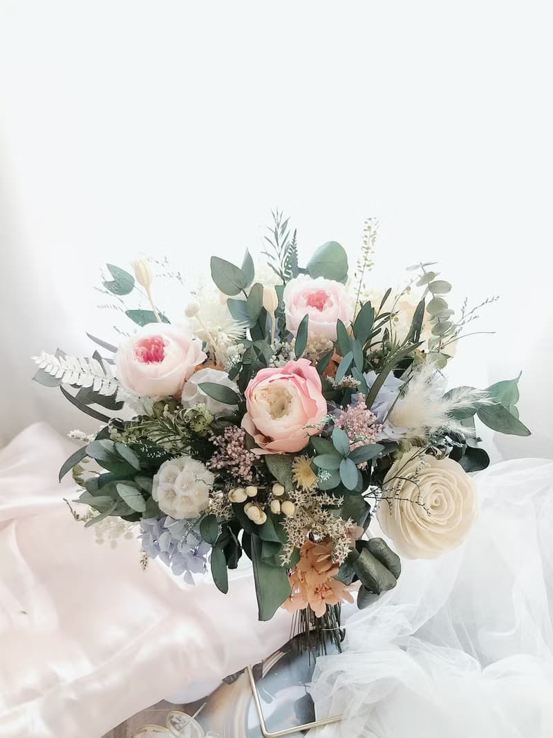 永生花 永生玫瑰花 乾燥花 新娘捧花 拍照花束 求婚花束 婚禮婚紗