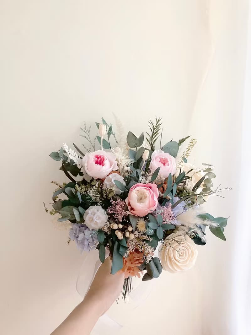 永生花 永生玫瑰花 乾燥花 新娘捧花 拍照花束 求婚花束 婚禮婚紗