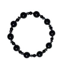 Silky Black Gemstone Bracelet 038