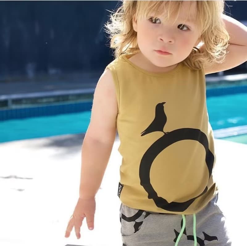 Moi Kids 冰島有機棉童裝短褲 1歲至8歲灰