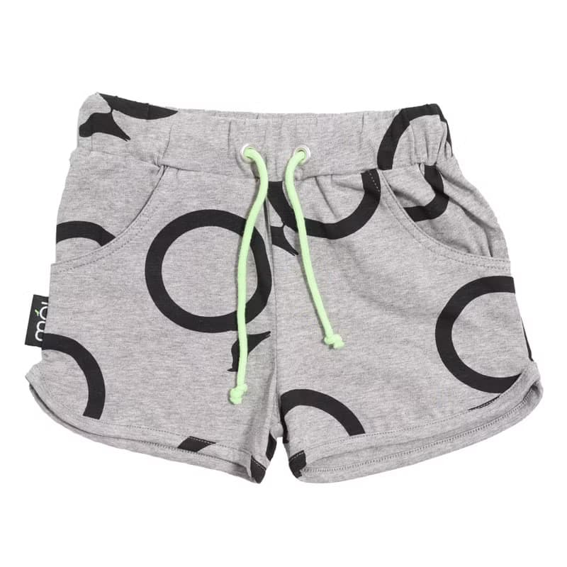 Moi Kids 冰島有機棉童裝短褲 1歲至8歲灰