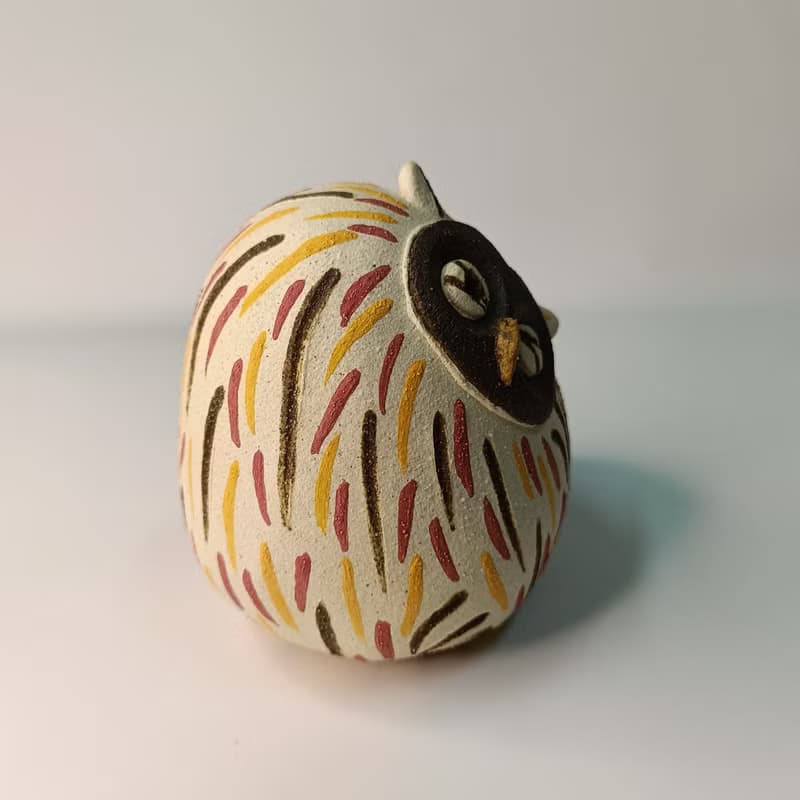 彩球貓頭鷹/陶藝品/原創