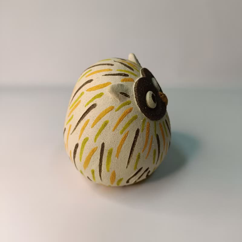 彩球貓頭鷹/陶藝品/原創