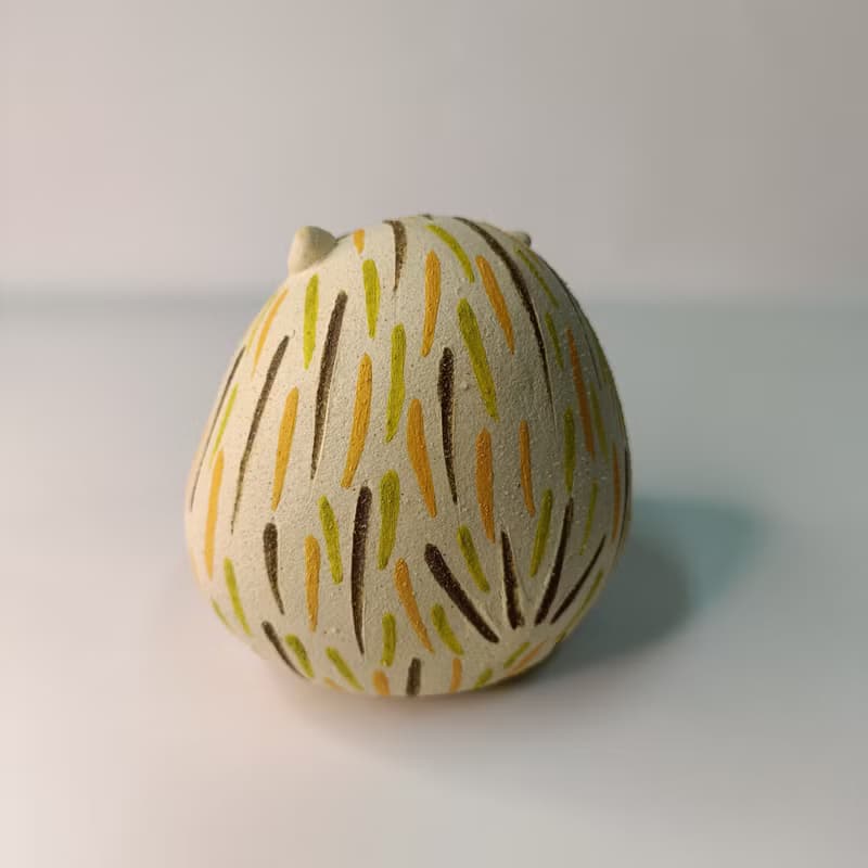 彩球貓頭鷹/陶藝品/原創