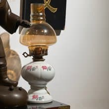 歐式玫瑰瓷油燈