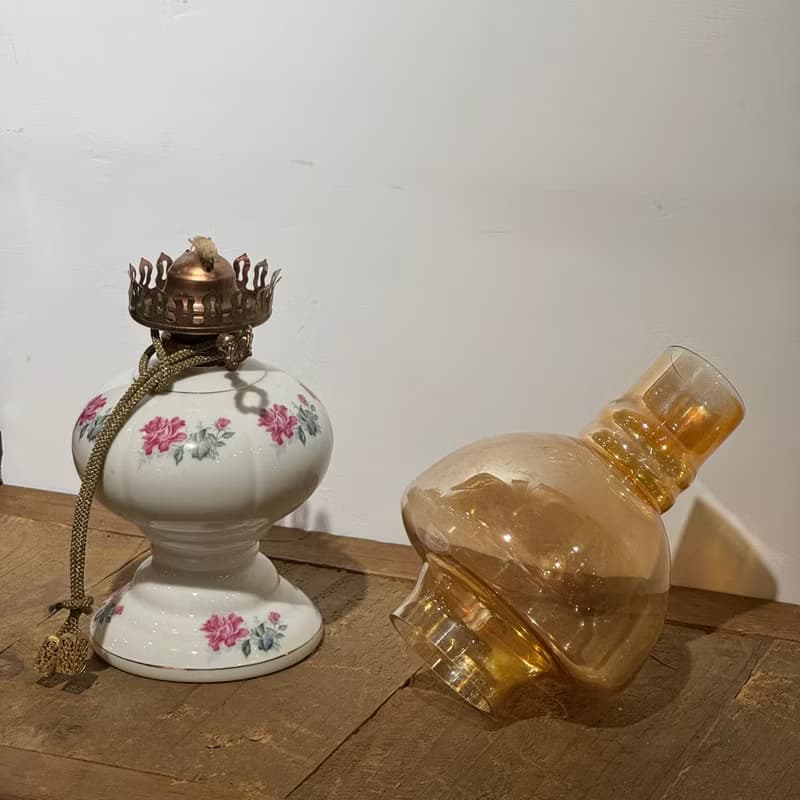 歐式玫瑰瓷油燈