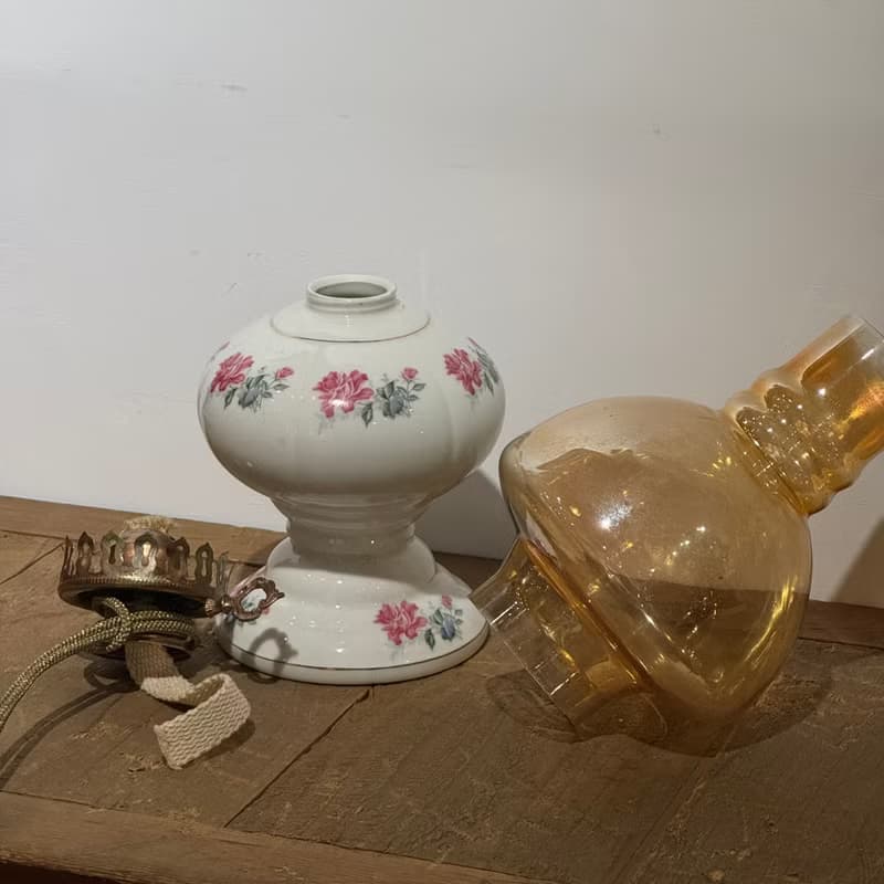 歐式玫瑰瓷油燈