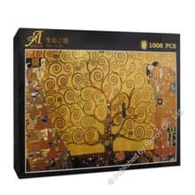 雷諾瓦拼圖文化坊/生命之樹/1008片拼圖/克林姆/璀璨金